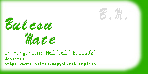 bulcsu mate business card